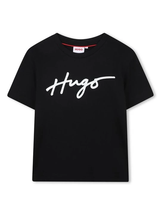 Foto van product T-shirt print Hugo zwart