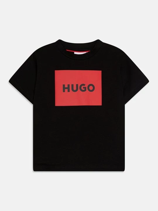 Foto van product T-shirt print Hugo zwart