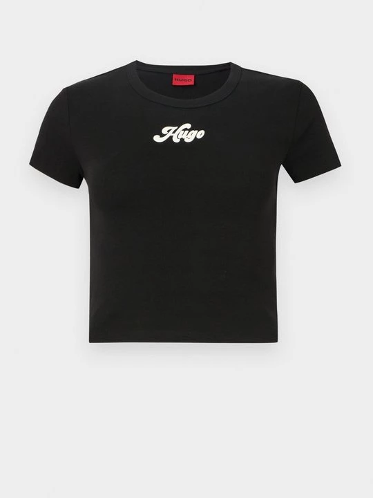 Foto van product T-shirt print Hugo zwart