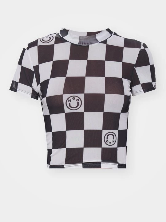Foto van product T-shirt print Hugo zwart