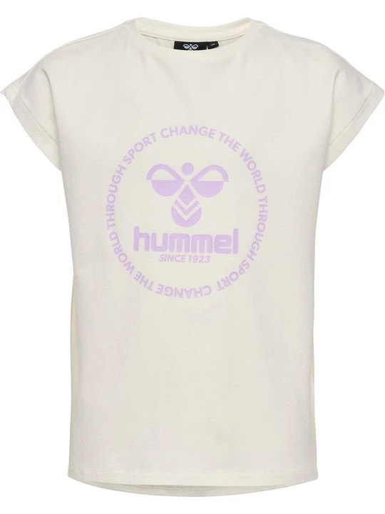 Foto van product T-shirt print Hummel crème