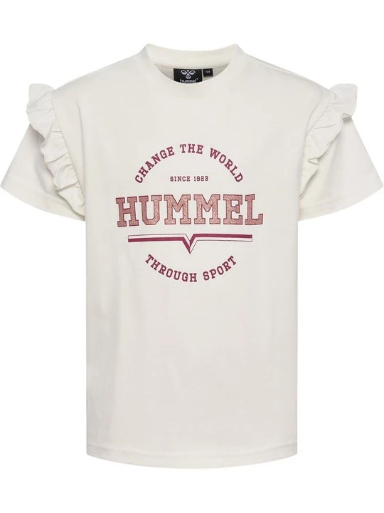 Foto van product T-shirt print Hummel crème