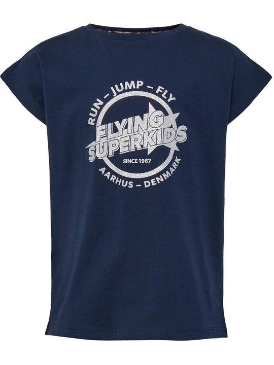 Foto van product T-shirt print Hummel donkerblauw
