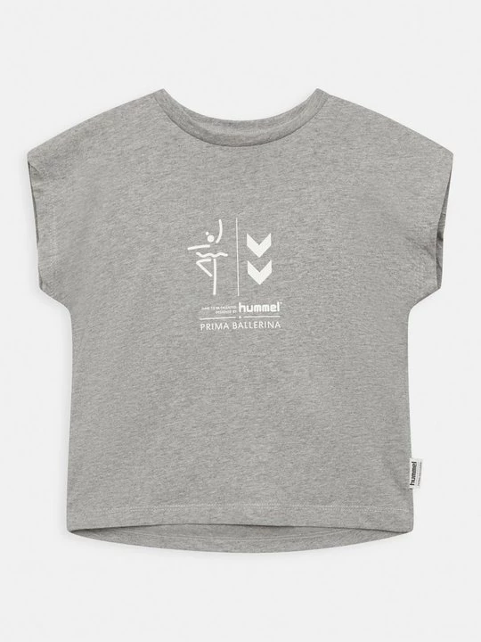 Foto van product T-shirt print Hummel grijs gemêleerd
