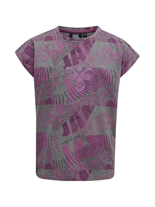 Foto van product T-shirt print Hummel paars