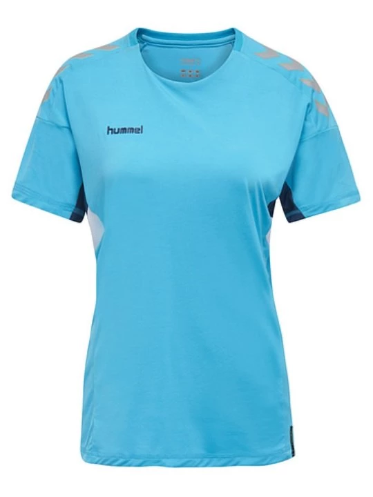 Foto van product T-shirt print Hummel turquoise