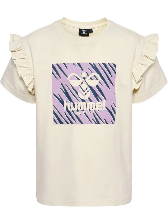 Foto van product T-shirt print Hummel zandkleur