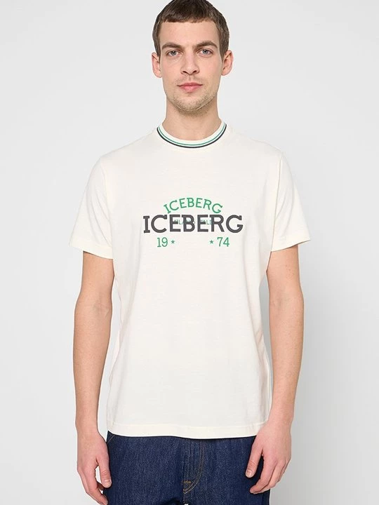 Foto van product T-shirt print Iceberg beżowy