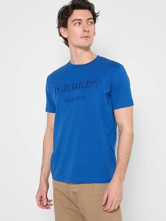 Foto van product T-shirt print Iceberg blauw