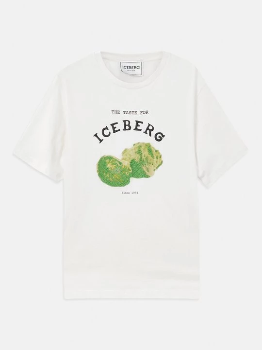 Foto van product T-shirt print Iceberg crème