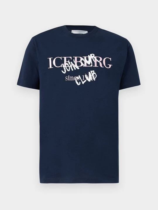 Foto van product T-shirt print Iceberg donkerblauw