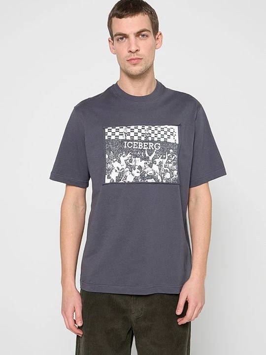 Foto van product T-shirt print Iceberg donkergrijs