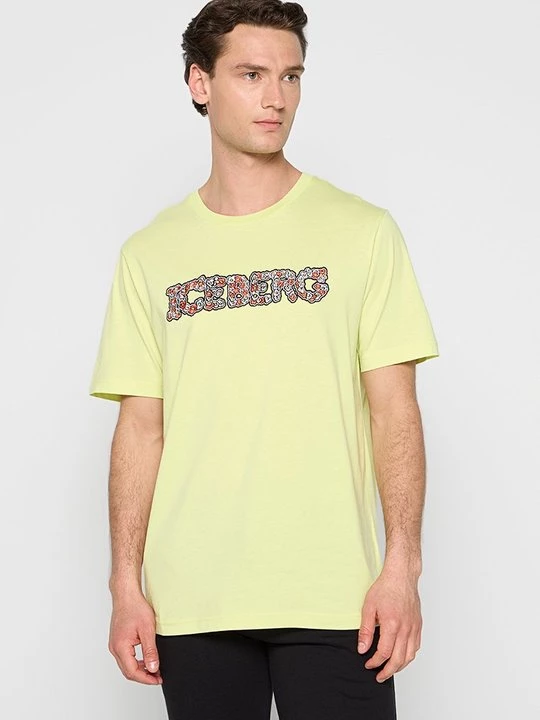 Foto van product T-shirt print Iceberg geel
