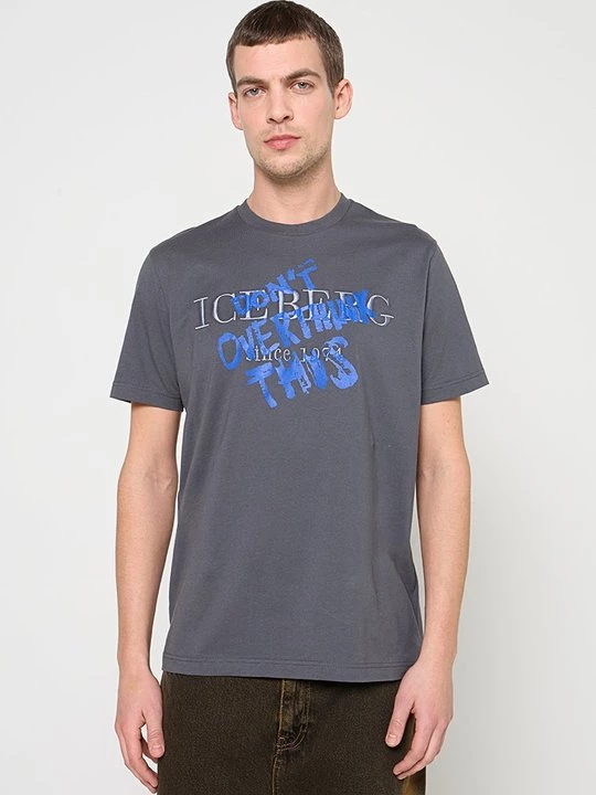 Foto van product T-shirt print Iceberg grijs