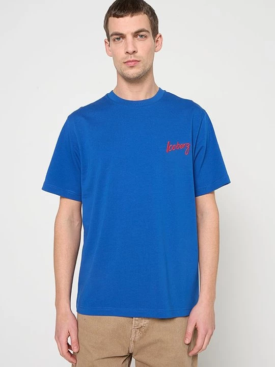 Foto van product T-shirt print Iceberg koningsblauw