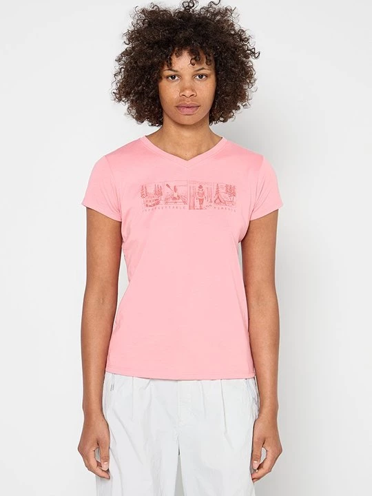 Foto van product T-shirt print icepeak donkerroze