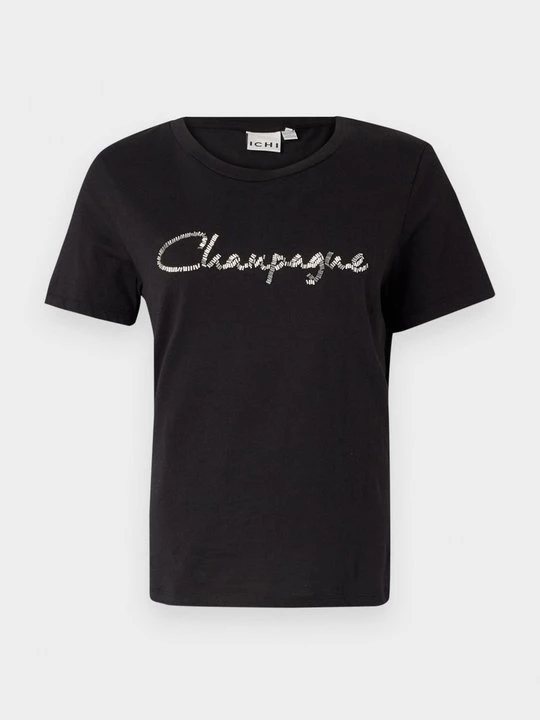 Foto van product T-shirt print Ichi zwart