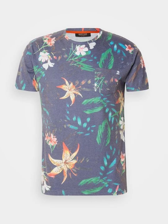 Foto van product T-shirt print INDICODE donkerblauw