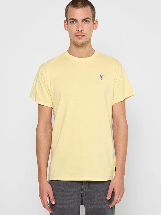 Foto van product T-shirt print INDICODE geel
