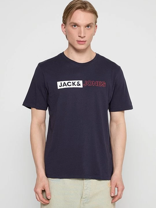 Foto van product T-shirt print Jack&Jones donkerblauw