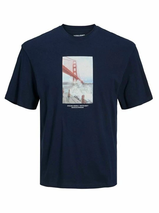 Foto van product T-shirt print Jack&Jones donkerblauw