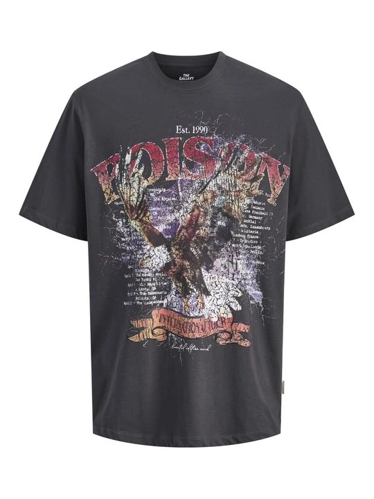 Foto van product T-shirt print Jack&Jones grijs