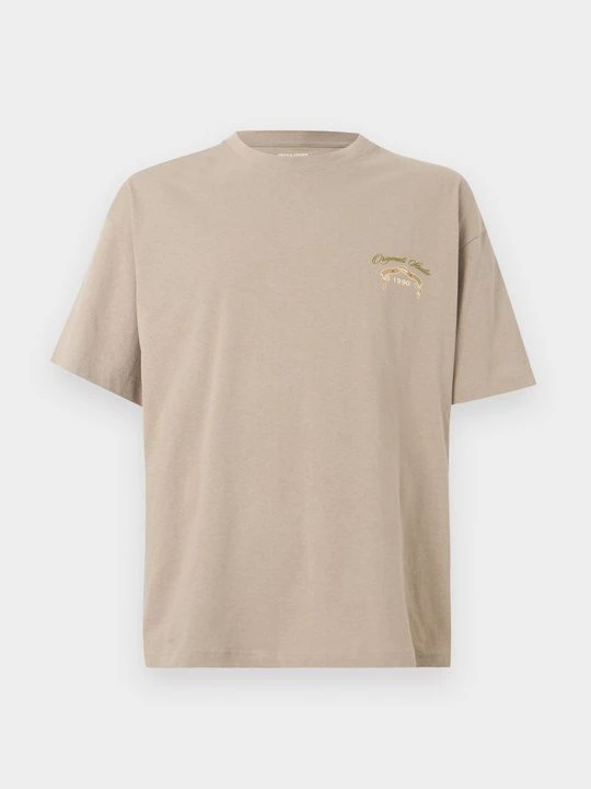 Foto van product T-shirt print Jack&Jones kaki
