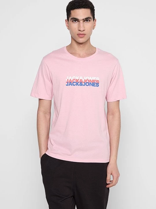 Foto van product T-shirt print Jack&Jones roze