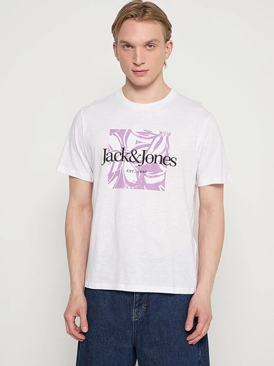 Foto van product T-shirt print Jack&Jones wit