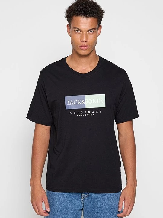 Foto van product T-shirt print Jack&Jones zwart