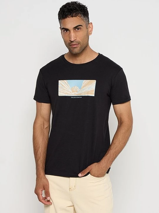 Foto van product T-shirt print Jeep zwart