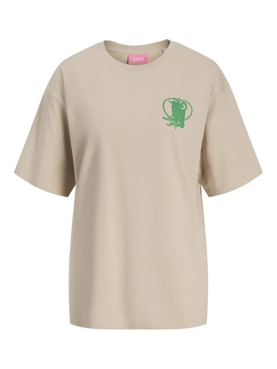 Foto van product T-shirt print JJXX beżowy