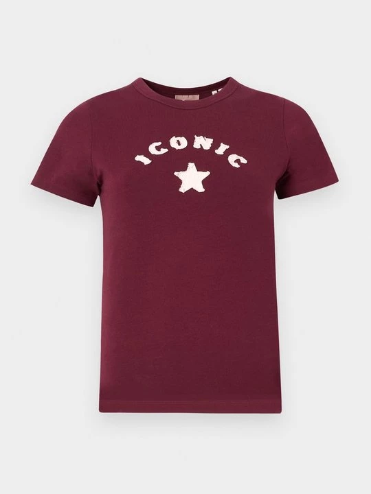 Foto van product T-shirt print JJXX donkerrood