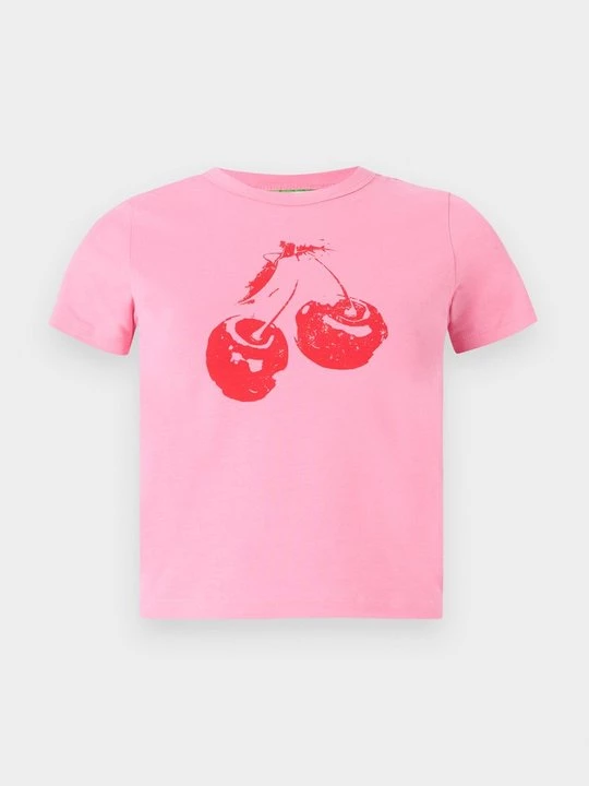 Foto van product T-shirt print JJXX donkerroze