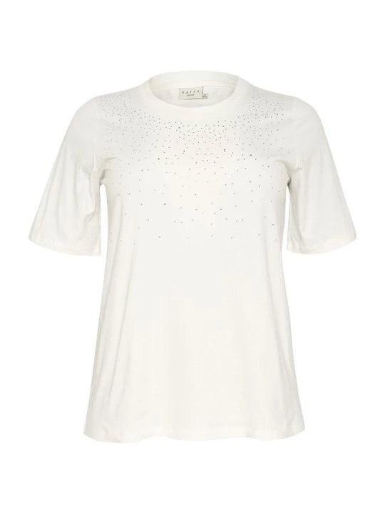 Foto van product T-shirt print Kaffe crème