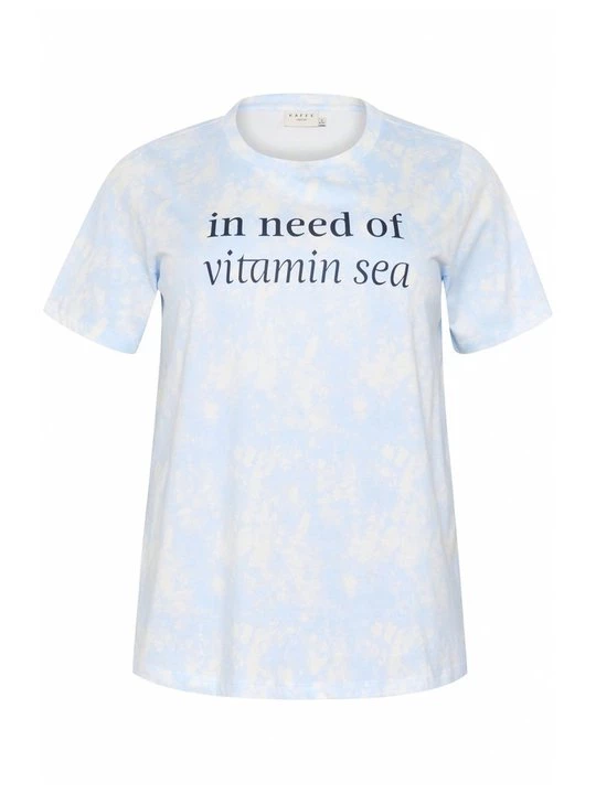 Foto van product T-shirt print Kaffe lichtblauw