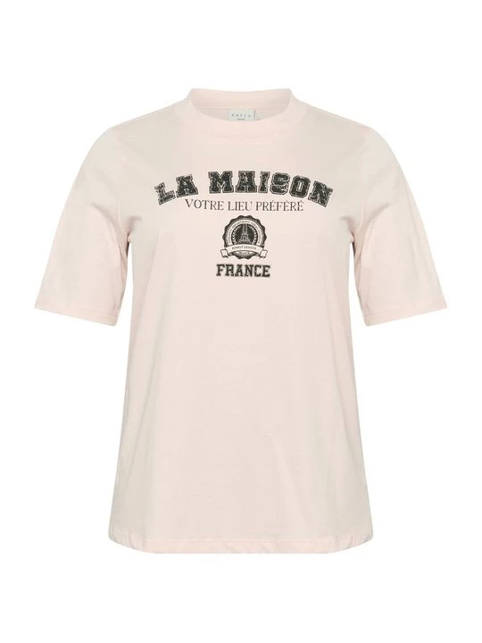 Foto van product T-shirt print Kaffe roze