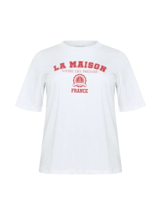 Foto van product T-shirt print Kaffe wit