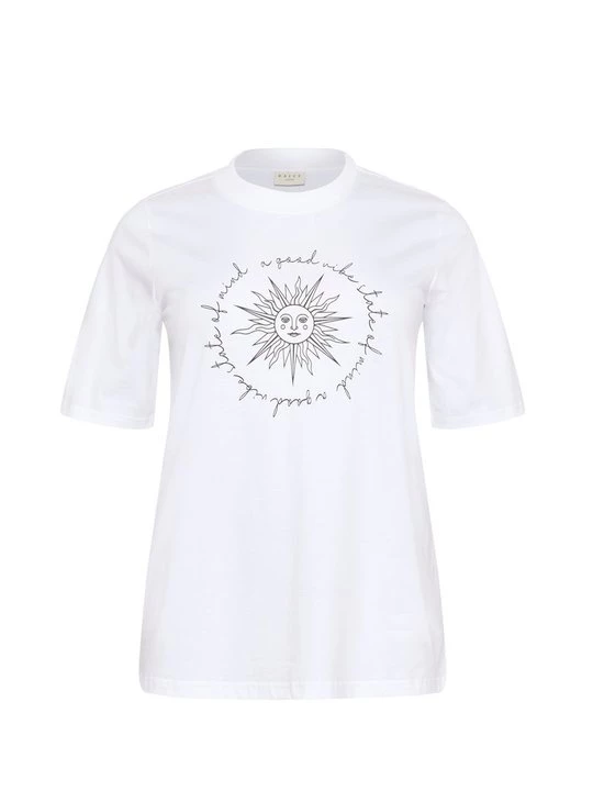 Foto van product T-shirt print Kaffe wit