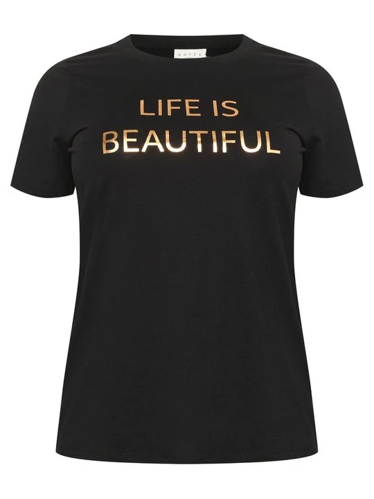 Foto van product T-shirt print Kaffe zwart