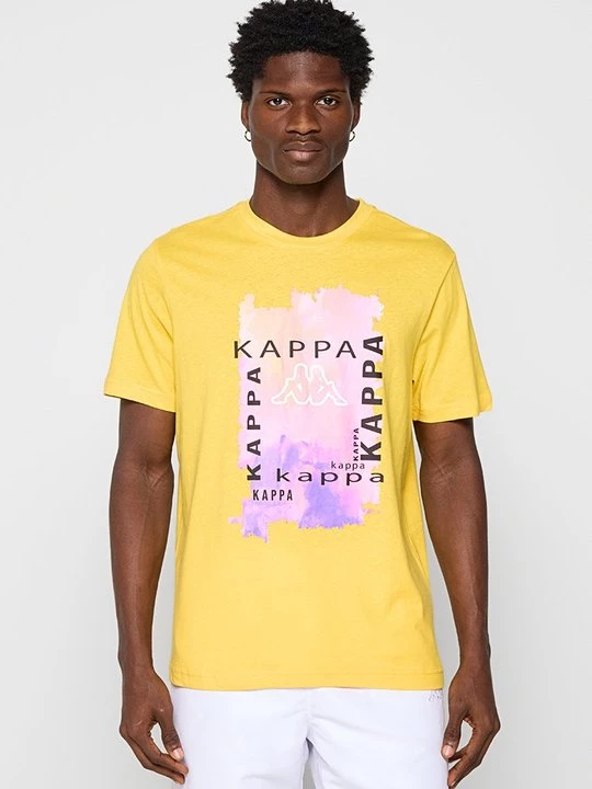 Foto van product T-shirt print Kappa geel