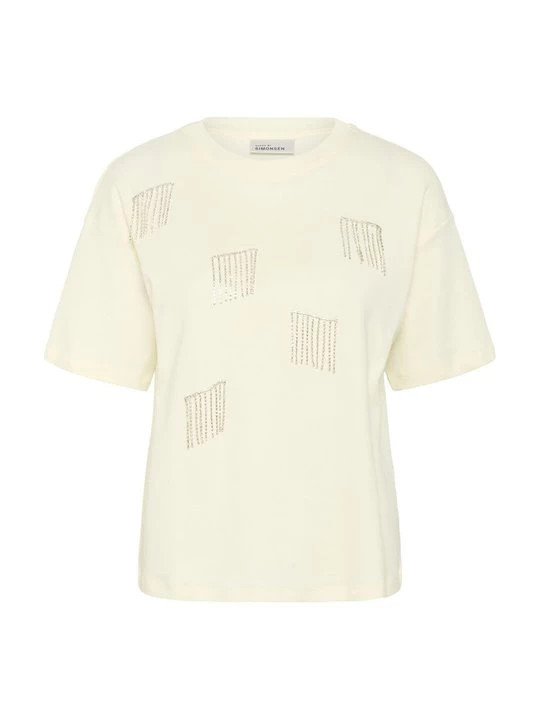 Foto van product T-shirt print Karen by Simonsen wit