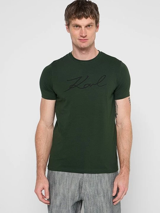 Foto van product T-shirt print KARL LAGERFELD donkergroen