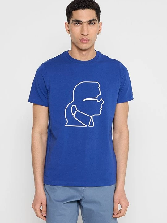 Foto van product T-shirt print KARL LAGERFELD koningsblauw