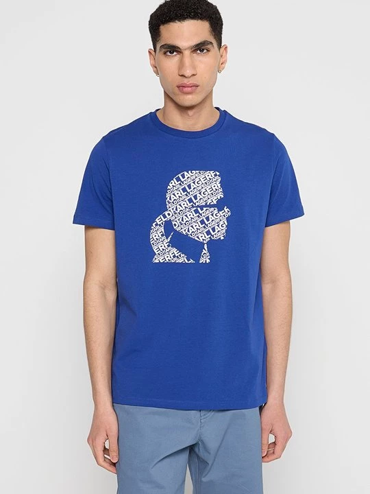 Foto van product T-shirt print KARL LAGERFELD koningsblauw
