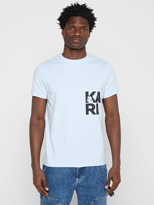 Foto van product T-shirt print KARL LAGERFELD lichtblauw