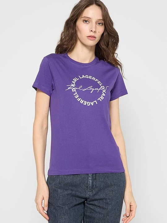 Foto van product T-shirt print KARL LAGERFELD paars