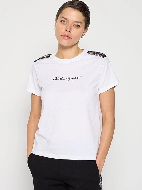Foto van product T-shirt print KARL LAGERFELD wit