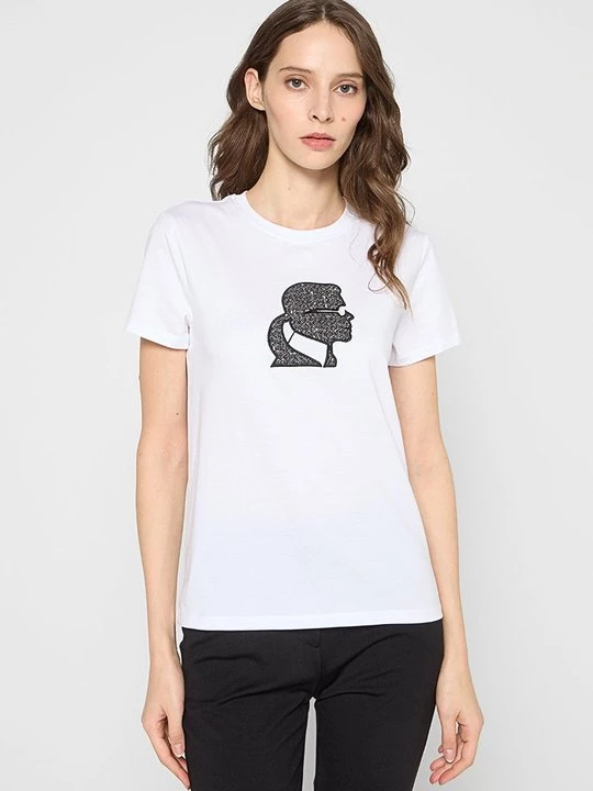Foto van product T-shirt print KARL LAGERFELD wit