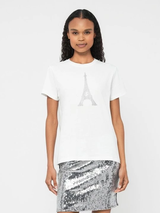 Foto van product T-shirt print KARL LAGERFELD wit